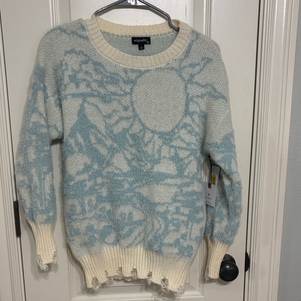 Kids Blue and Cream Sweater